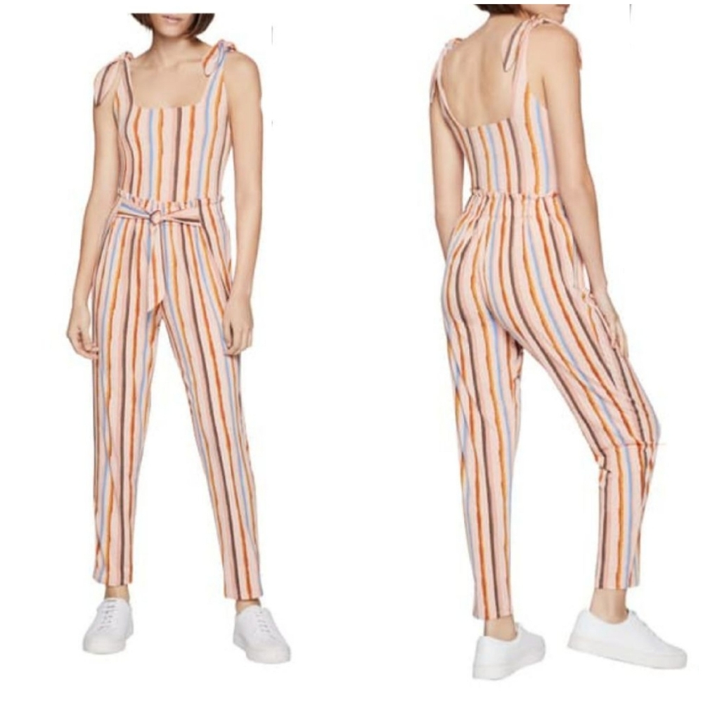 NEW BCBGeneration Stripe Paperbag Waist Pants - Picture 1 of 11